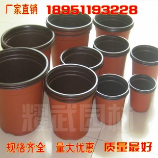 摔不坏花盆 双色花盆 塑料花盆 育苗盆 营养钵 花盆批发 园艺用品