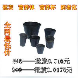 直销批发 育苗工具 盆栽黑色营养钵 营养袋 营养杯 塑料 替代花盆