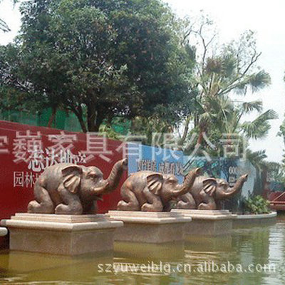 深圳厂家批发动物玻璃钢雕塑 大象造型雕塑 玻璃钢圆雕仿古铜雕塑