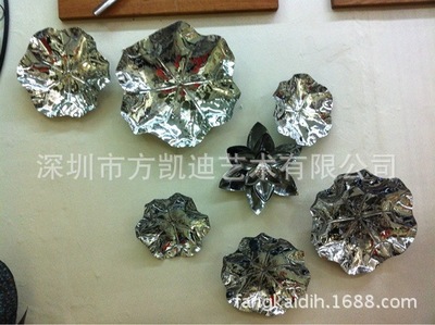 不锈钢荷叶壁饰 水景荷叶雕塑生产厂家 各式造型金属荷叶量大价优