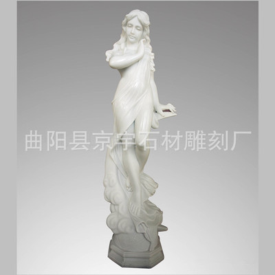 石雕西方汉白玉人物雕塑 欧式人物雕刻 公园别墅景观石雕摆件