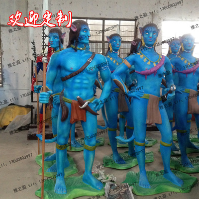 电影人物雕塑3d模型工艺品阿凡达雕塑广州厂家玻璃钢定制