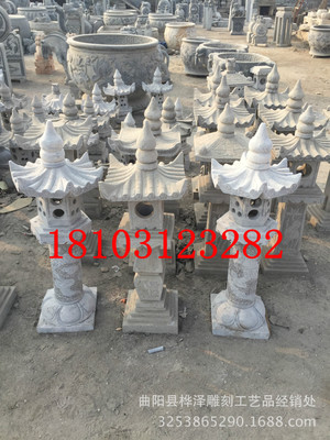 曲阳石雕石灯 青石仿古石灯 小区装饰石灯 厂家批发 可定做