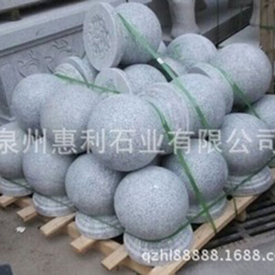 石材圆挡路石 花岗岩芝麻白色 尺寸30cm 价格面议 石雕厂家