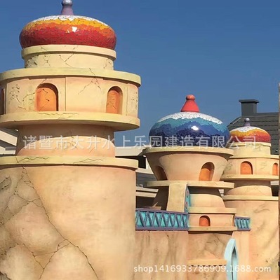 【大升】塑石雕塑假山造型卡通塑石装饰游乐场城堡景观造型厂家
