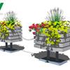 定做PVC市政道路隔离花箱护栏防腐木花盆公园景区花槽广场种植