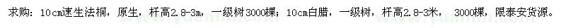 求购10公分速生法桐、白蜡