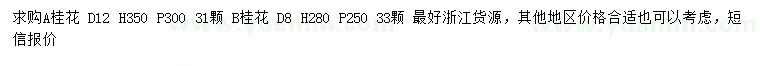 求购地径8、12公分桂花