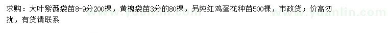 求购大叶紫薇、黄槐、纯红鸡蛋花