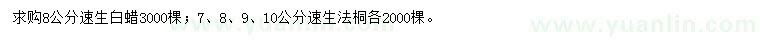 求购8公分速生白蜡、7、8、9、10公分速生法桐