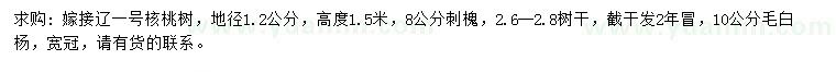 求购核桃树、刺槐、毛白杨