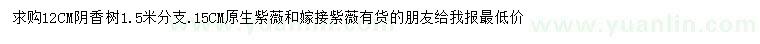 求购阴香树、原生紫薇、嫁接紫薇