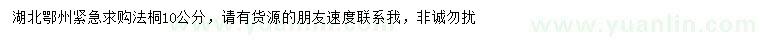 求购10公分法桐