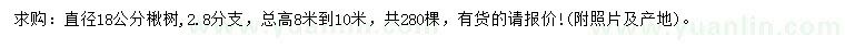 求购直径18公分楸树