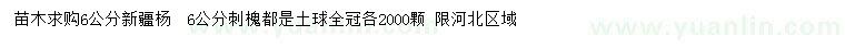 求购6公分新疆杨、刺槐