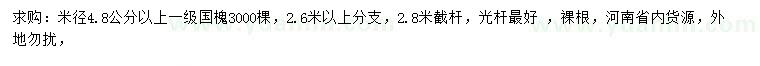 求购米径5公分国槐