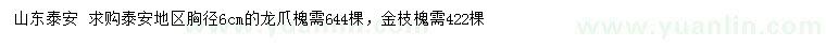 求购胸径6公分龙爪槐、金枝槐