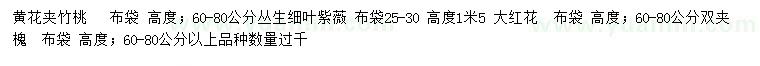 求购黄花夹竹桃、丛生细叶紫薇、大红花等