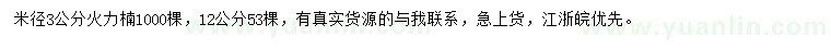 求购米径3、12公分火力楠（醉香含笑）