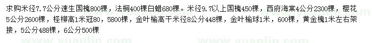 求购速生国槐、法桐、国槐等