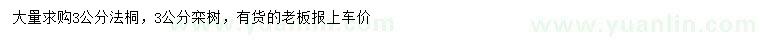 求购3公分法桐、栾树