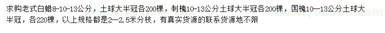 求购老式白蜡、刺槐、国槐