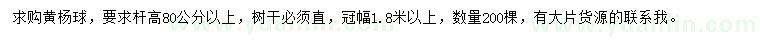 求购高80公分以上黄杨球