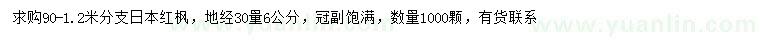 求购30量6公日本红枫