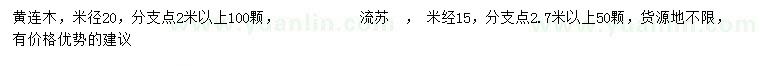 求购米径20公分黄连木、15公分流苏