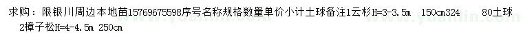 求购常青树、乔木一批,西北苗木网苗木求购信息栏目,苗木求购