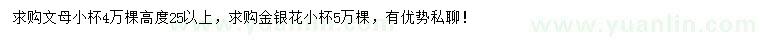 求购高25-3以上文母、金银花