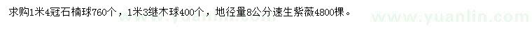 求购石楠球、继木球、速生紫薇