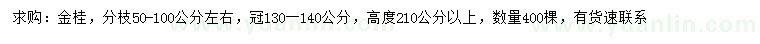 求购高210公分以上金桂