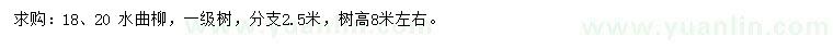 求购18、20公分水曲柳