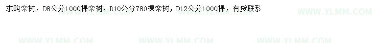 求购地径8、10、12公分栾树