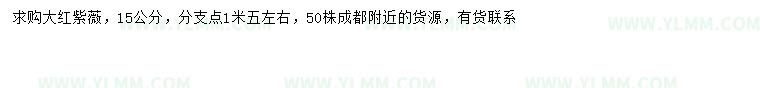 求购15公分大红紫薇
