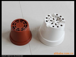 低价红色网底直边塑料花盆A140*120