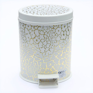 直销欧式高档垃圾桶时尚创意塑料皮革垃圾桶脚踏式垃圾筒卫生桶