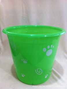 时尚垃圾桶 创意炫彩办公家用塑料卫生桶卡通可爱多彩卫生筒